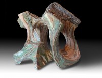 WET FOREST SCENT (Olor a bosque humedo) by Juan Ramon Gimeno - Ceramic Sculpture (2013)  Stoneware and porcelain colored with oxides or pigments.  Fired at 2300 ° F - 1260 ° C- cone 8 17. 3/8" x 13. 3/8" x 15. 3/4"   