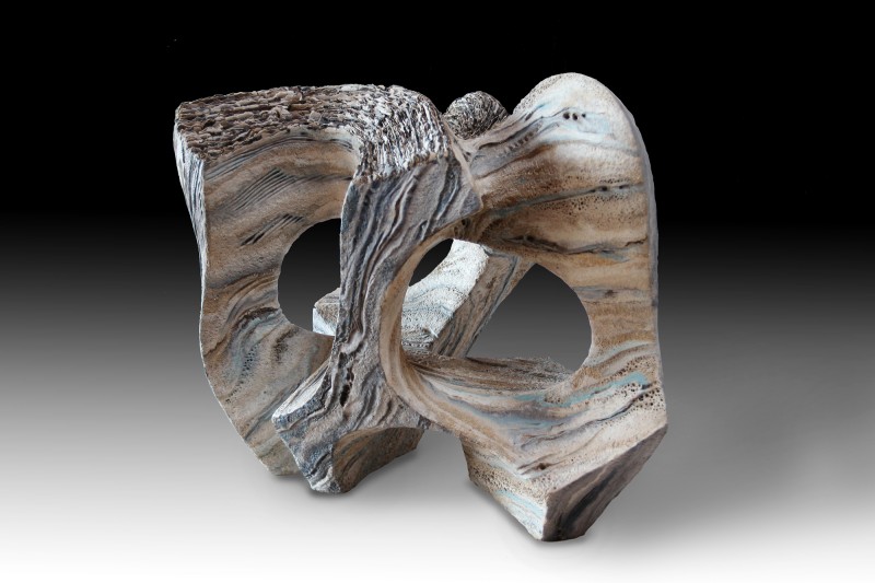  SCENT OF SEA SALT (Olor a sal marina) by Juan Ramon Gimeno_ 7/8 " x 13 " x  15.3/4 “ Ceramic Sculpture 